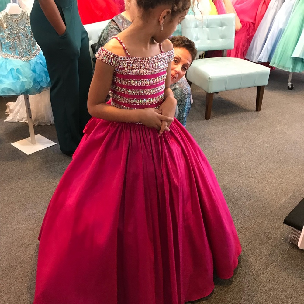 Stunning Pink Off-Shoulder Gown